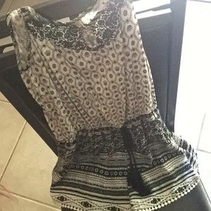 Black and white romper